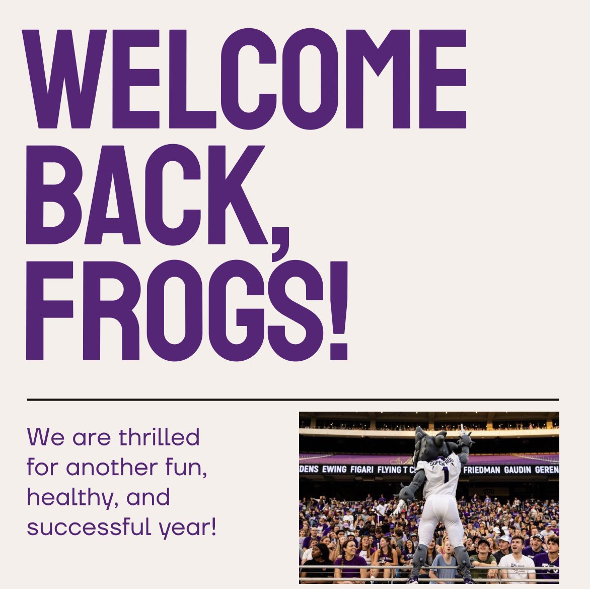 Happy First Day of Classes 💜🐸