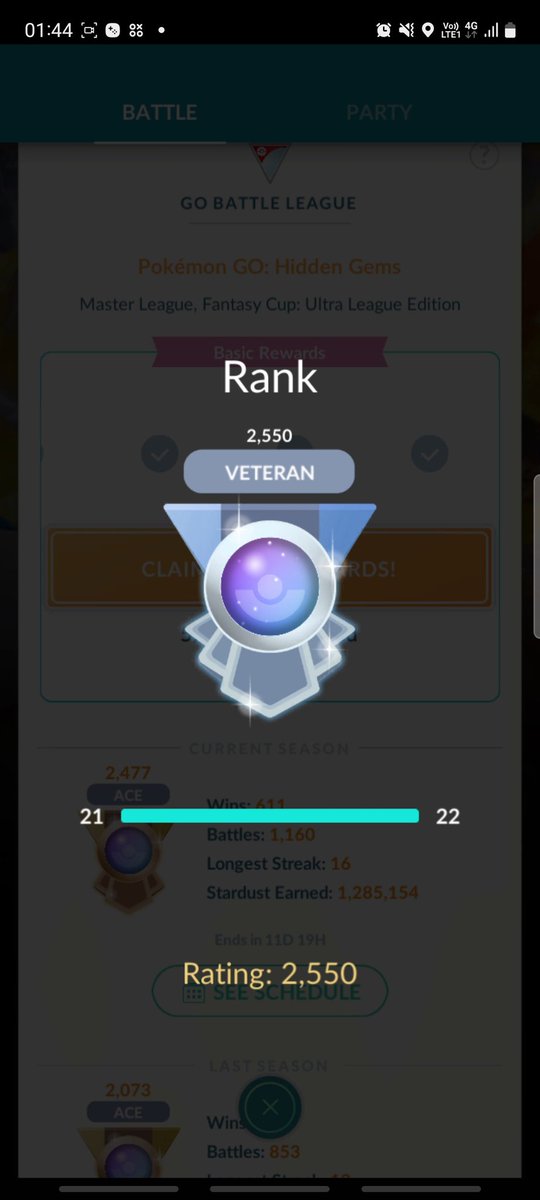 Nikz2Nakz's tweet photo. "THAT'S WHAT I'M TALKING ABOUT!! THAT'S WHY HE'S THE MVP! THAT'S WHY HE'S THE GOAT🐐 THE GOAT🐐!!"
With the Fantasy Cup currently in motion, I've hit Veteran Rank for the second time; ever! 🥳🥹😭 Team and screen recording below 🥹😁
#GBL #Pokemon #PokemonGO #PokemonGOApp https://t.co/nSILr1dYSc
