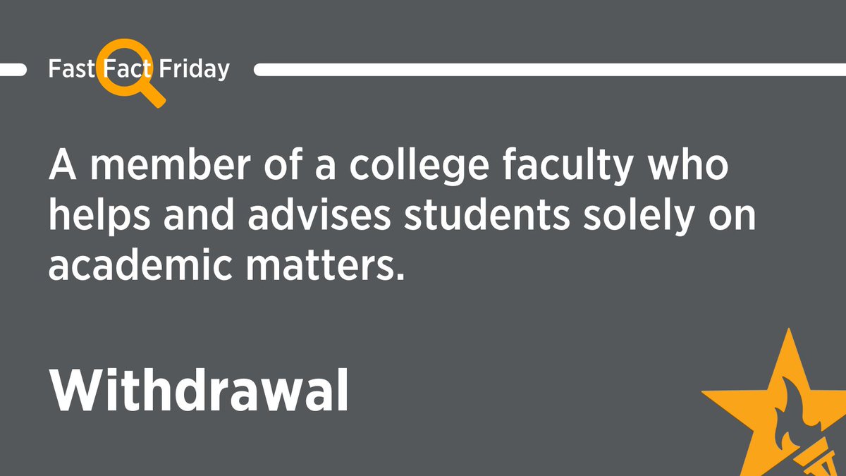 EducationUSAYuc's tweet photo. Withdrawal:  The administrative procedure of dropping a course or leaving an institution.  #FastFactFriday https://t.co/HeuRBL0QcG