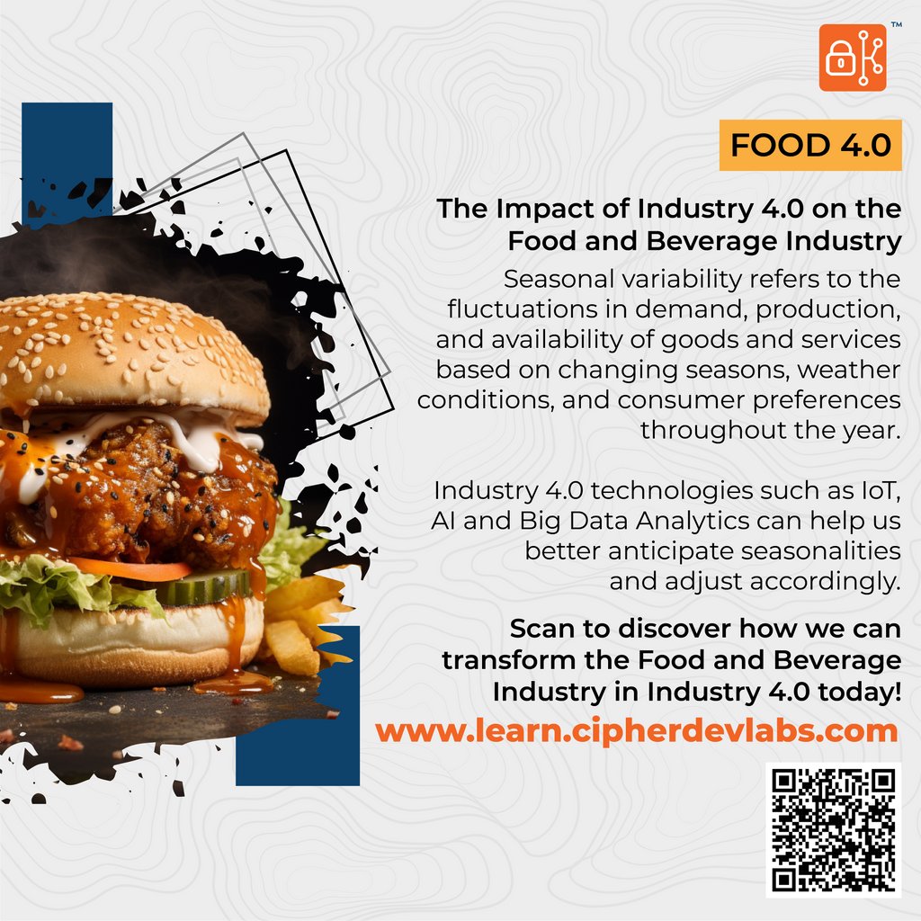CipherdevL's tweet photo. Seasonal variability is the changing demand tied to seasons and consumer preferences. Industry 4.0's IoT, AI, and Big Data Analytics predict and adapt to these changes effectively.
#food #restaurant #rice #ai ##iot #iiot #5g #rpa #ar #vr #industry4 #cipherdevlabs https://t.co/BG5NCBxApz