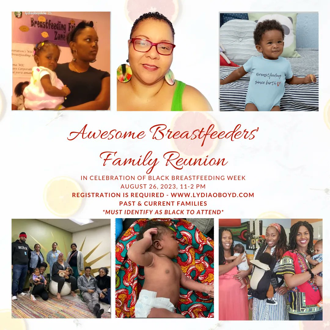 Our Family Reunion for @blkbfingweek is coming! Have you registered? 
Saturday, August 26; 11-2 PM Los Angeles, CA
Current & Past Families register today at lydiaoboyd.com
*All attendees must be identify as Black*

#lydiaoboydibclc #blkbfingweek #BBW2023 #blkbfing