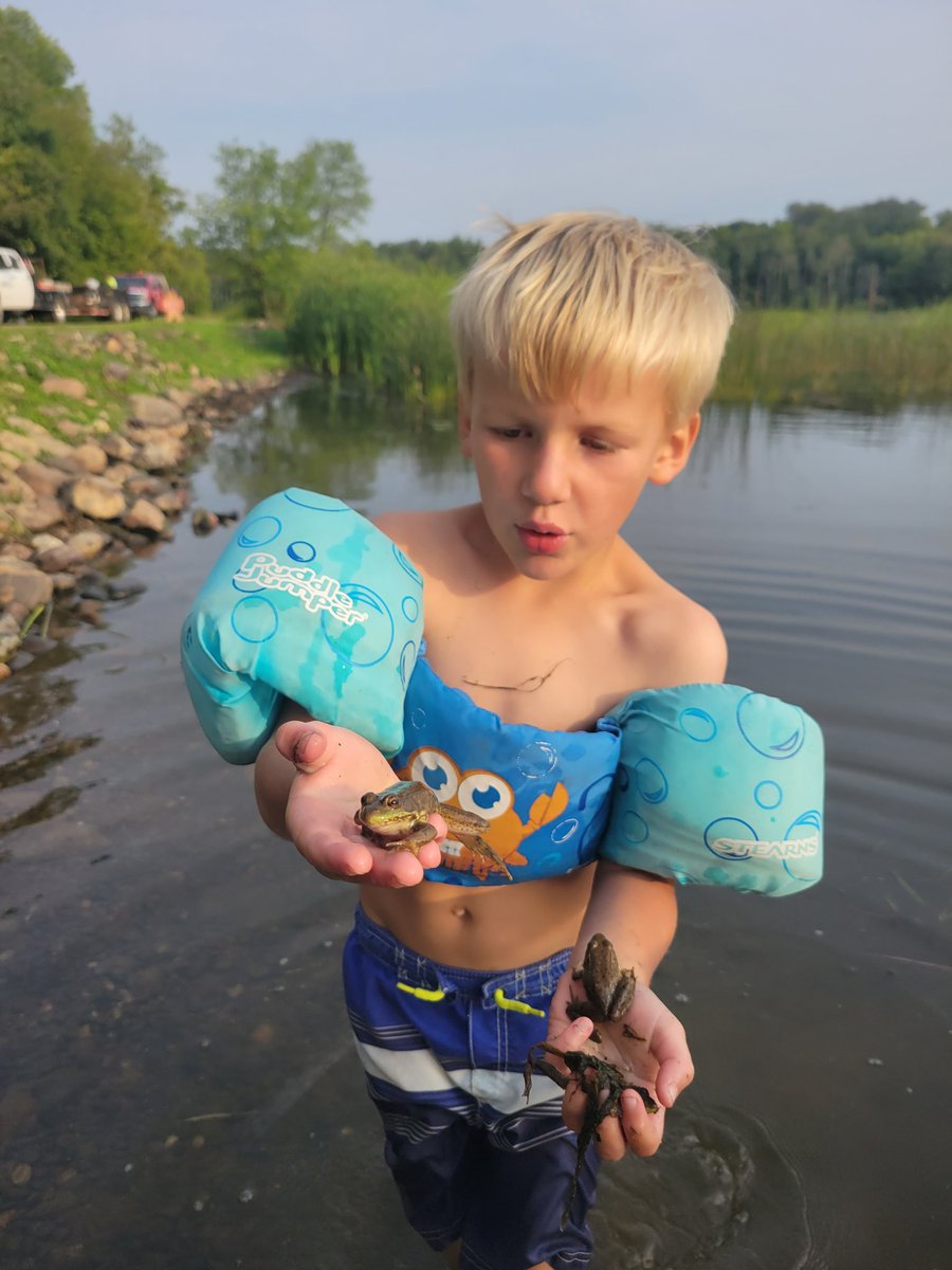 bettyberning's tweet photo. Good day for frog catching. #justanotherdayinparadise #mnsummer #lakelife https://t.co/GdXpNSwKxI