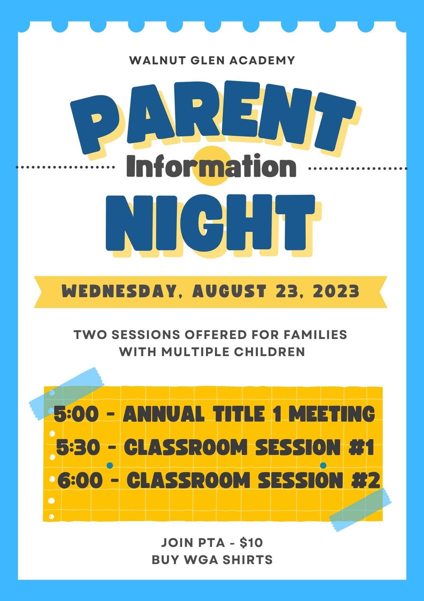 First two weeks at WGA have been nothing short of spectacular and to continue on we have Parent Night this Wednesday August 23rd. Looking forward to seeing everyone. Go Snow Leopards