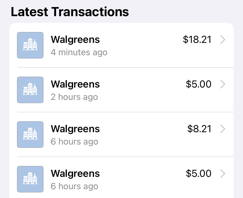 Warning: Don’t use Express Pay at @Walgreens !! They double-charge me EVERY TIME!! Notice the three charges they ran with Express Pay add up to the last! Why does this happen EVERY TIME!!?? Do better, @Walgreens