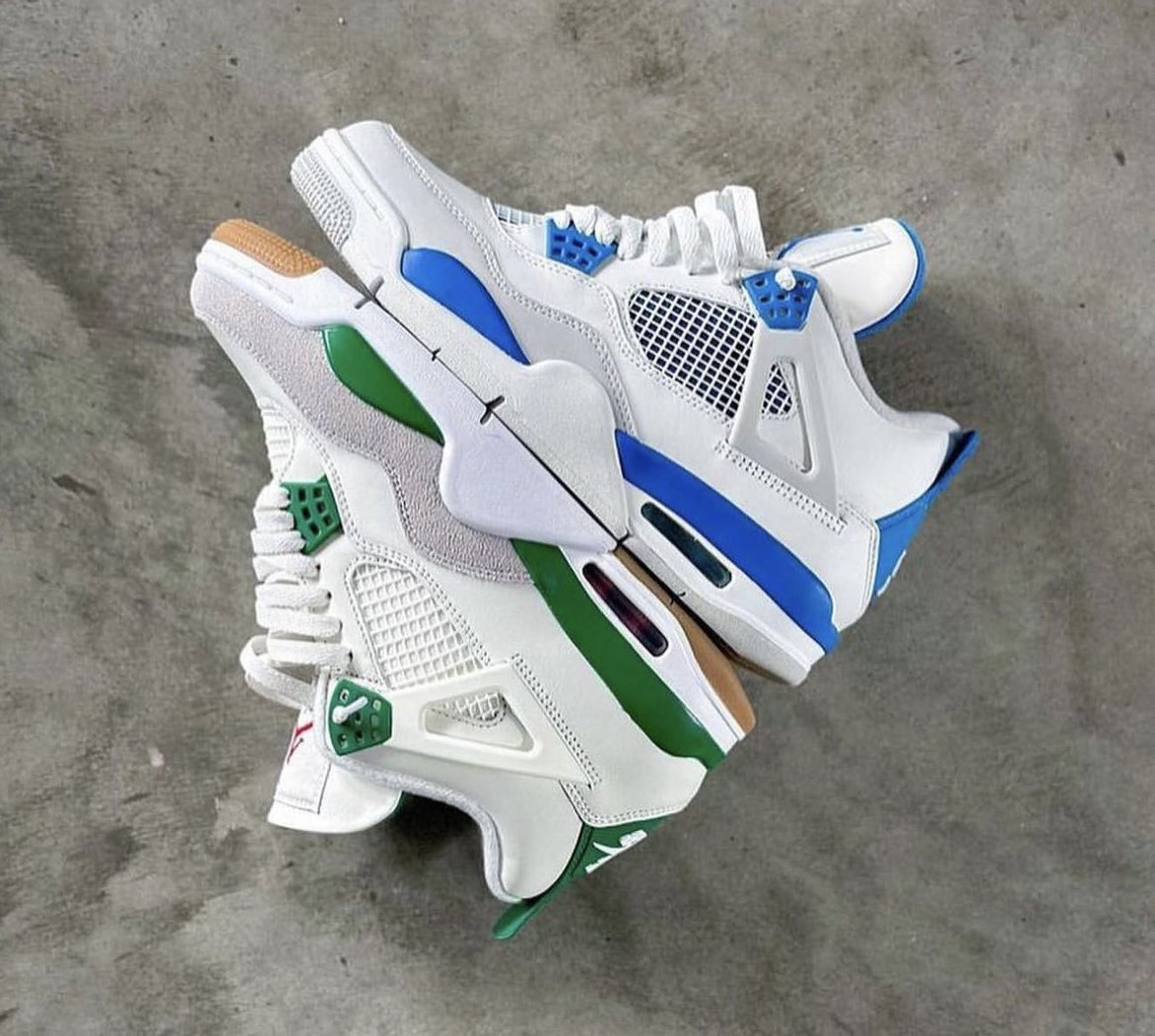 snipernick32's tweet photo. WHICH IS BETTER THE JORDAN 4 PINE GREEN 🌲OR THE JORDAN 4 MILITARY BLUE 🔵 https://t.co/Hwhr5rxicM