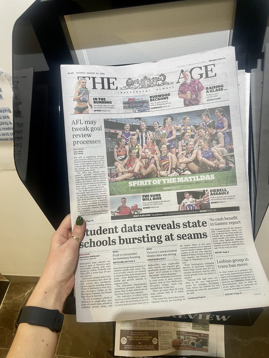 Women’s sport still on the front page! 2023 AFLW season just ten days away 🫢