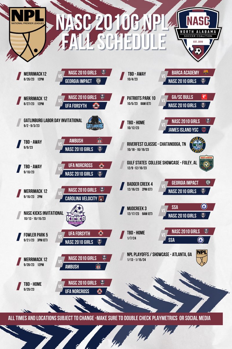 Ready to get this season started!!! <a href="/northalabamasc/">North Alabama SC</a> <a href="/USClubSoccerNPL/">National Premier Leagues</a>