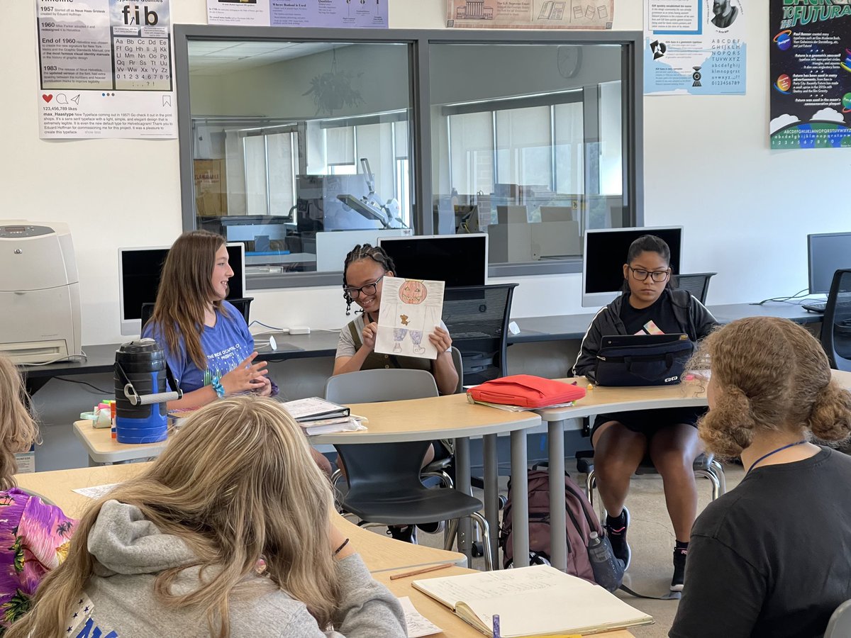 NicholsTechEd's tweet photo. Students in our graphic design program already created their first designs of the year! They illustrated traits of a Design Champion in 3 parts—the mind, the heart, and the strength (legs) that propel them. Can’t wait to see what else they create! #BeAChampion #backtojcschools https://t.co/1RUKYsQKLg