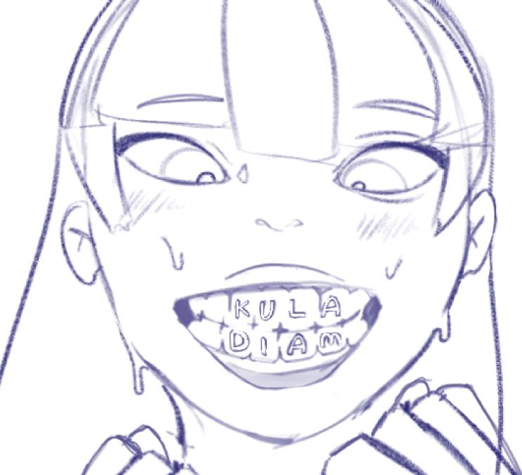 quick sketch of kula dripin with the grill #KulaDiamond #KOFXV #kingoffighters