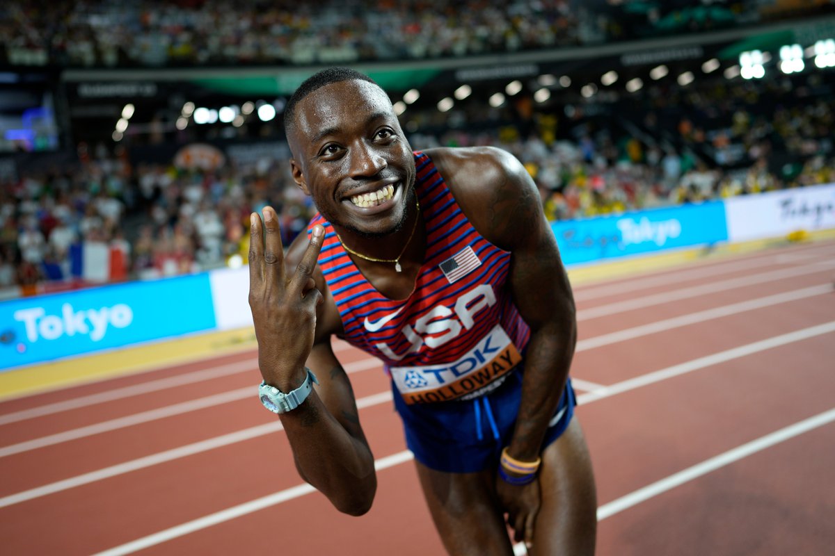 ICYMI: <a href="/Flaamingoo_/">Grant Holloway, OLY</a> sprints to 3-peat at <a href="/WorldAthletics/">World Athletics</a> Track &amp; Field Championships in the men's 110m hurdles <a href="/13NewsNow/">13News Now</a> 🏃🏿‍♂️🏃🏿‍♂️🏃🏿‍♂️🥇🥇🥇
13newsnow.com/article/sports…