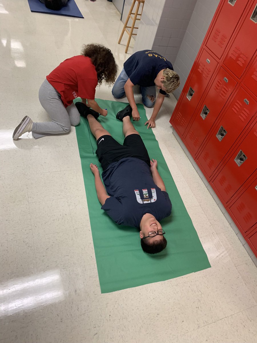 Spalding_Bio's tweet photo. Coach Malone’s Anatomy &amp; Physiology classes are creating and labeling their “cadavers” with anatomical and directional terms. #RHSScience #DentonISDDelivers @RHSRaiders @dentonisd https://t.co/gRQd8tSdyB