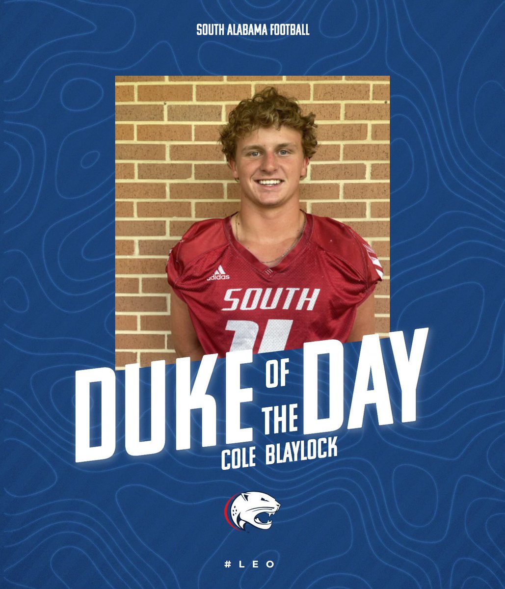 Duke of the Day!!!! # LEO #OurCity #southalabamaFB