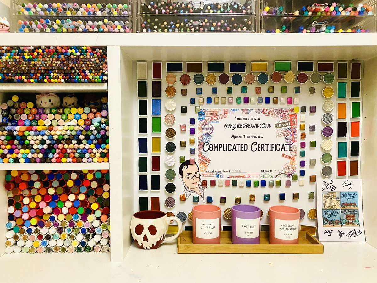 gracecalliart's tweet photo. I imagined the medals they’d give me…🥹 Thank you @JakMalonee ! It’s now on my art desk 🥰 https://t.co/rvM8MRog4k