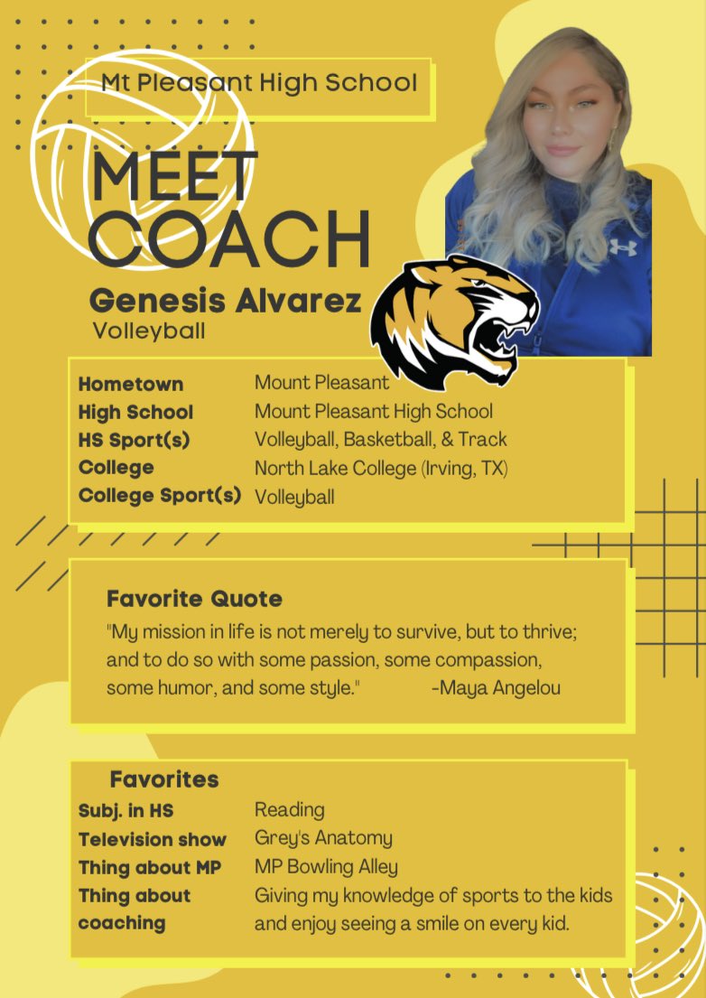 Meet the Coaches- Part 3

Varsity Assistant Coach Genesis Alvarez