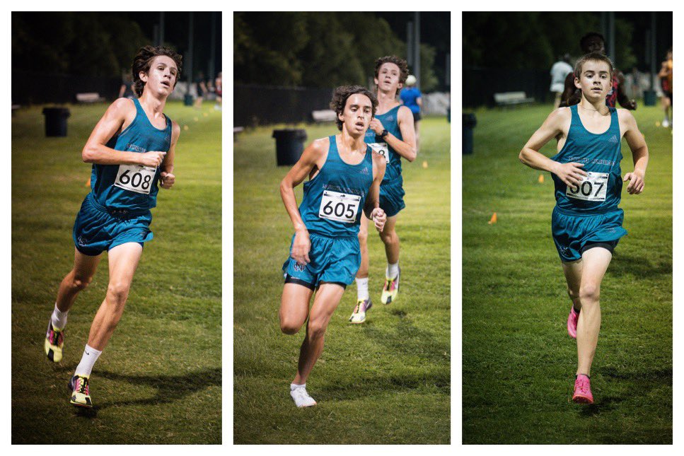 Charley Townsend (15:17), Adam Patel (15:18) and Jasper Smith (15:28) go 2nd, 3rd and 7th at Run For The Gold on Saturday. These are the fastest 5k times for three teammates in the same race (or even in the same season) in Kentucky HISTORY🤯 <a href="/kytrackxc/">KYtrackXC.com</a> <a href="/NOMustangs/">NOHS Athletics</a> <a href="/sports_cj/">Courier Journal Sports</a>