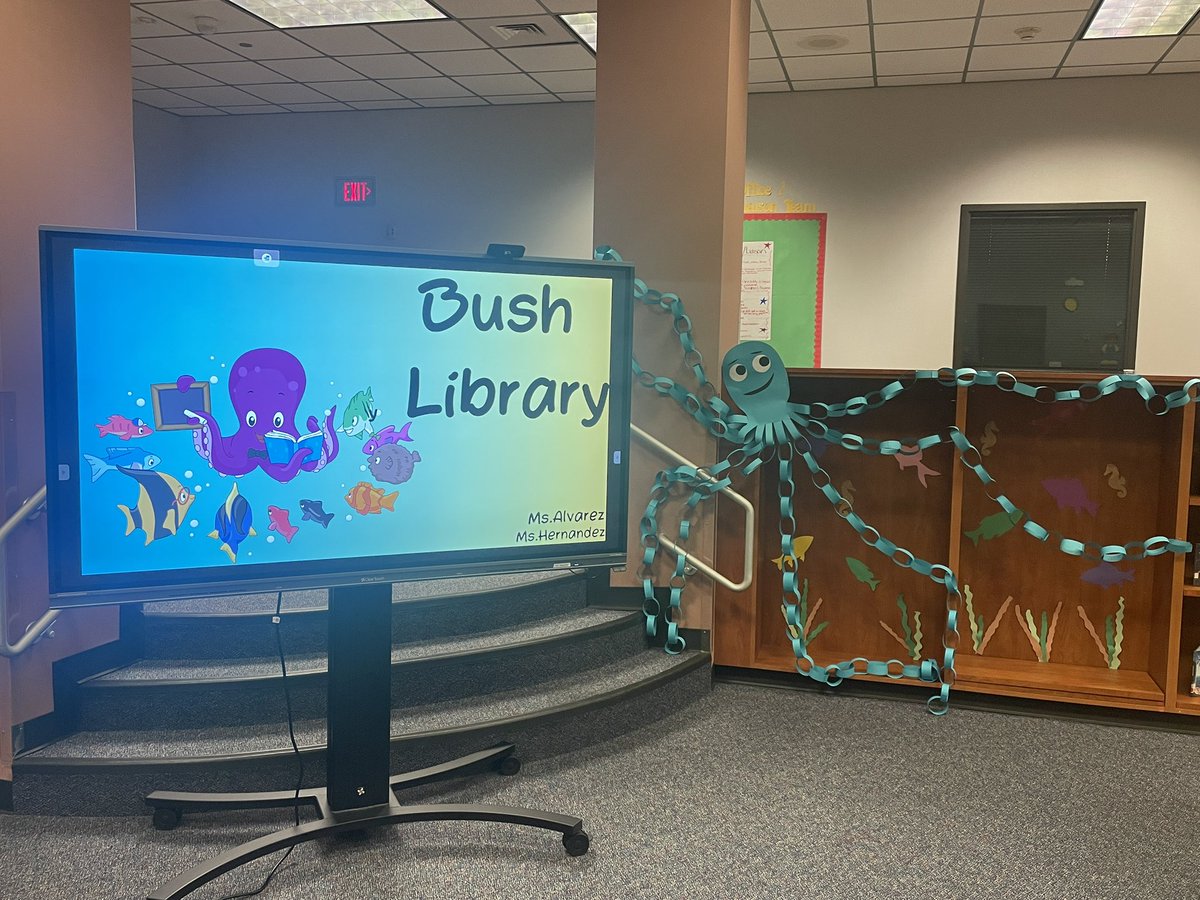 Welcome back to the library bobcats ! It’s O- fish - ally time to read ! 🐙🩵📚
@bush_library #Bobcatbusiness
#Oneteamonegoal