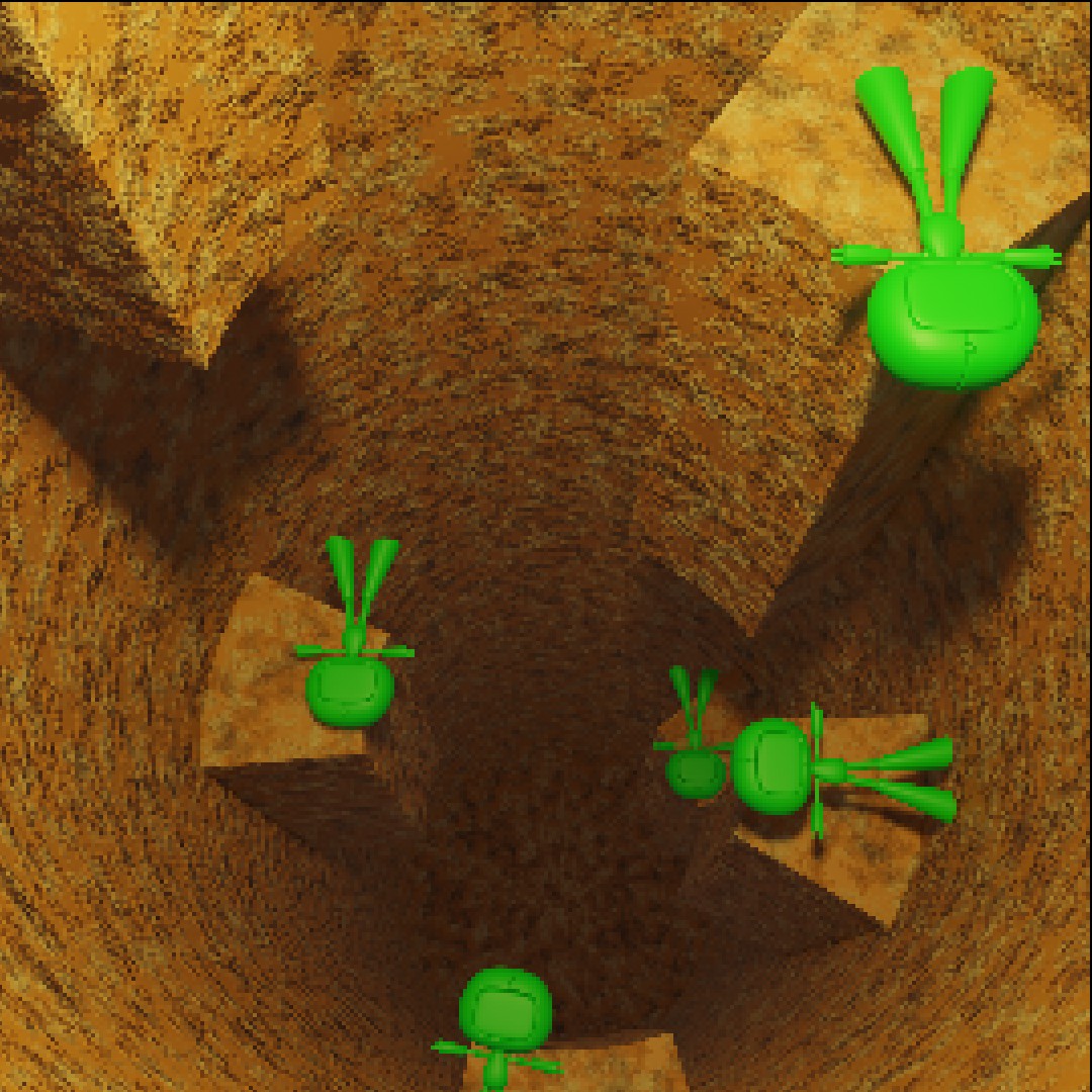 Kami__OmO's tweet image. Quick progression shots towards an animation I&apos;ve been working on in Collab with @catbug_sama (ﾉ◕ヮ◕)ﾉ*:･ﾟ✧
can&apos;t wait to share! This is the BG for scene 01 and &quot;THE Well &quot; so far  #b3d #Blender #lowpoly #Robotine