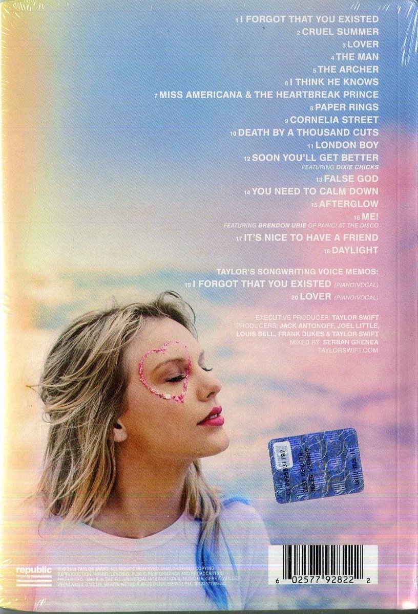 PopCrave's tweet photo. 4 years ago, Taylor Swift released 'Lover.' https://t.co/iwXEB4QJok