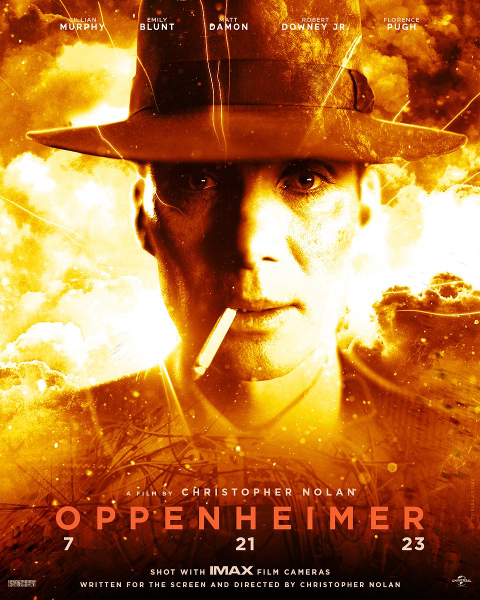 Im_thinura's tweet photo. Christopher Nolan's #Oppenheimer Concept Poster Design 💣💥

#oppenheimermovie @MasterCre1009 #oppemheimer #2023trends  #ChristopherNolan #cillianmurphy #EmilyBlunt #MattDamon #robertdowneyjr #florencepugh #posterdesign #movieposter #graphicdesign #moviereview #IMAX #atomicbomb https://t.co/pRlW6yKpM4