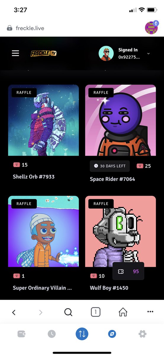 EdwinThomas_17's tweet photo. Let’s go shopping. @FreckleTrivia marketplace is live.
#maketplace #freckletv
@SpaceRiders_NFT looking nice. https://t.co/P4RuaufUqA