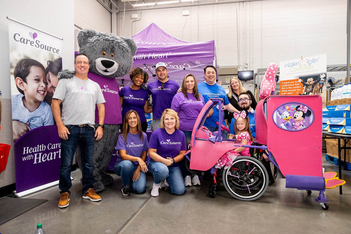 caresource's tweet photo. McKenna was surprised with a custom wheelchair costume at our Care for the Caregiver event in Florida. We know the importance of supporting families and caregivers and were happy to be the sponsor of this @WalkinNRollin reveal and costume. https://t.co/pMNnHRUGOA