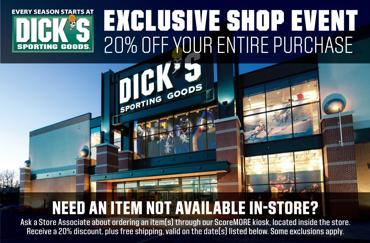 PlayStewards's tweet photo. Don't Miss our Stewards of the Game Shop Days THIS WEEKEND August 25-28th at Dick's Sporting Goods at Birkdale Village! Save 20% on just about everything in the store! Share with your friends! https://t.co/tIjSQR5c8i