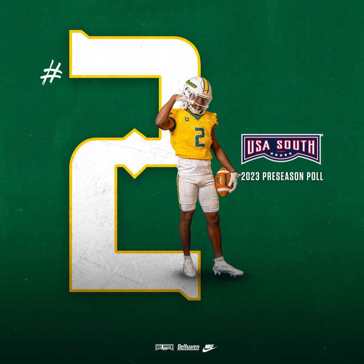 BelhavenBlazers's tweet photo. 𝟮𝟬𝟮𝟯 𝗨𝗦𝗔 𝗦𝗼𝘂𝘁𝗵 𝗣𝗿𝗲𝘀𝗲𝗮𝘀𝗼𝗻 𝗣𝗼𝗹𝗹 📈

On the heels of an eight-win season in 2022, the Blazers check in at No. 2 in the USA South Preseason Poll

📰 | https://t.co/m7r8hKO4ae

#GoBlazers | @BelhavenFB https://t.co/SZlkal6sRW
