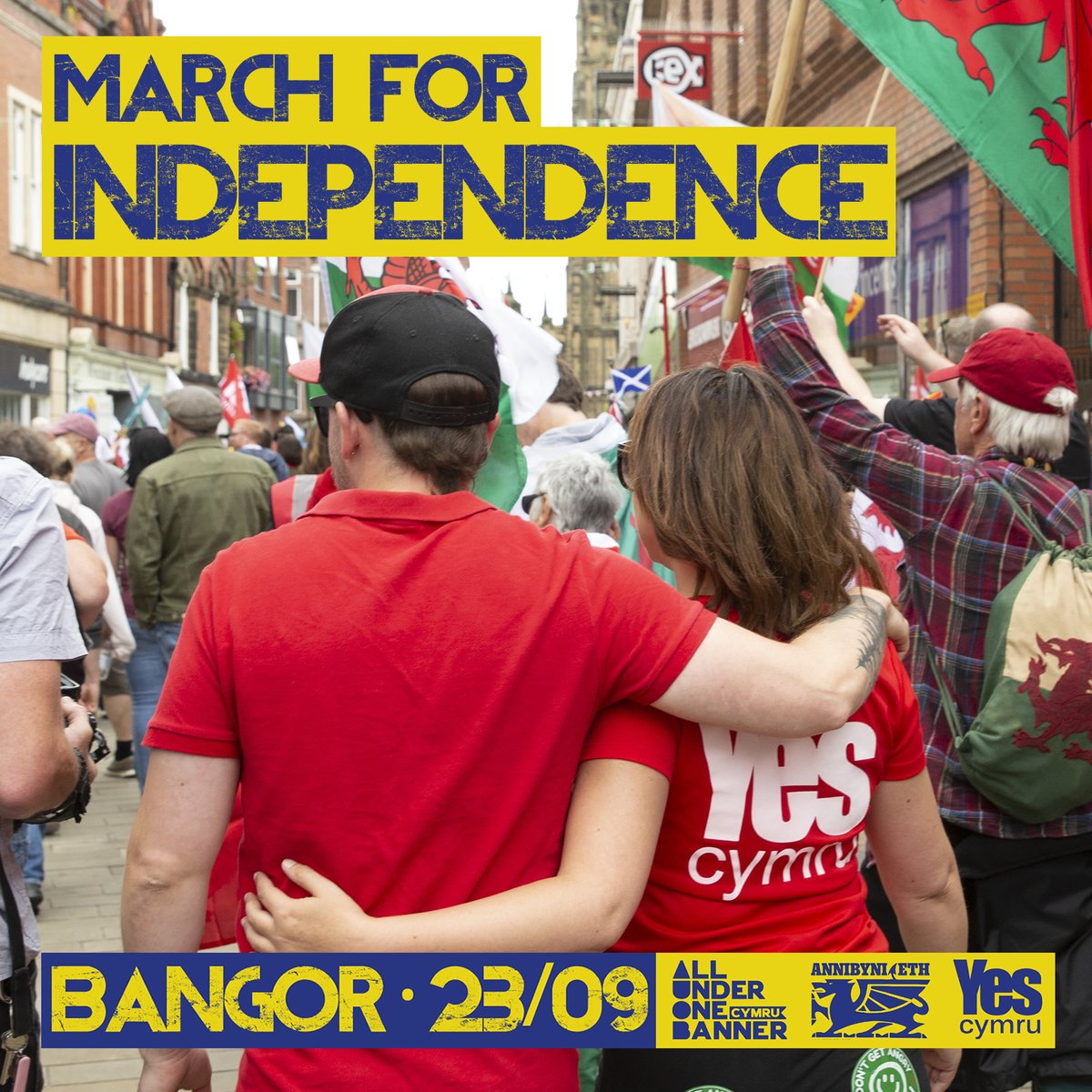 🏴󠁧󠁢󠁷󠁬󠁳󠁿 MARCH FOR INDEPENDENCE 🏴󠁧󠁢󠁷󠁬󠁳󠁿
1pm, 23 September 2023 - BANGOR
Starting and finishing at Glanrafon Car Park. 
Meet from 12pm with the march leaving at 1pm.

More Info 👉 auob.cymru/post/march-for…

#AUOBbangor #Annibyniaeth #indyWales