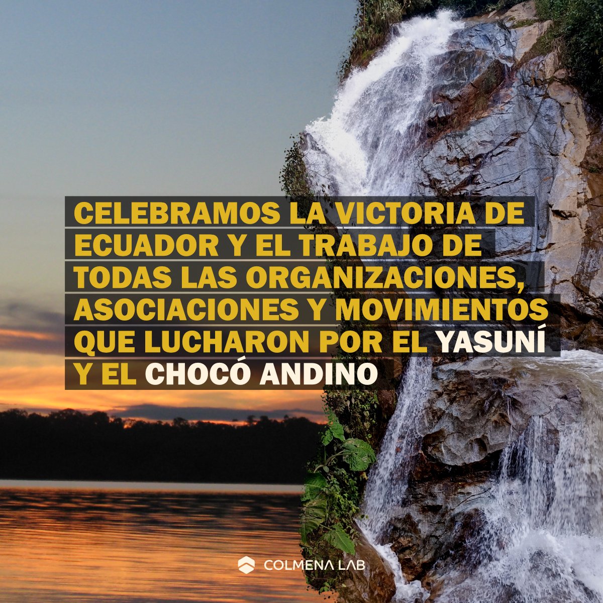 Celebramos la victoria de #Ecuador y el trabajo de todas las organizaciones, asociaciones y movimientos que lucharon por el #Yasuní y el #ChocóAndino, estamos agradecidos de aportar herramientas de #comunicación e incidencia para agentes de cambio que trabajan por la #naturaleza