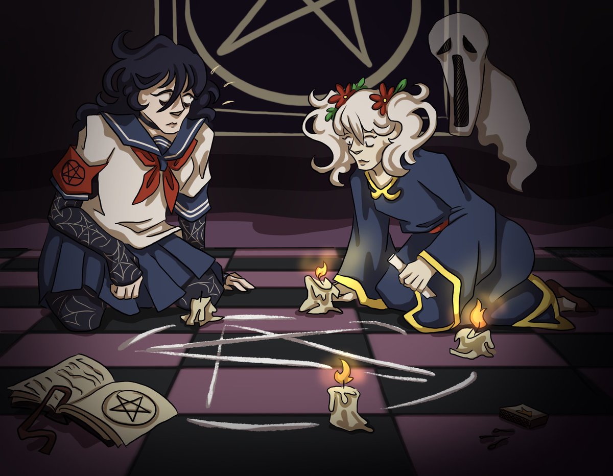 WitchslayerG's tweet photo. “It’s not so scary if we do it together!”

#Witchslayer  #YandereSimulator https://t.co/oaYZ0NnQox