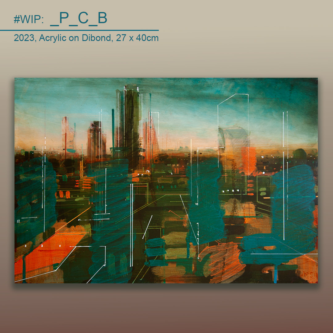 FarrellartVR's tweet image. #wip _P_C_B Inspired by the #urbanskyline in combination with Printed #CircuitBoards. Acrylic on #Dibond, 27x40cm
#pcb  #skyline #urskyline #geometricspace #spatialpainting #fineart #urbanlandscape #acrylicpainting #goldenacrylics #christopherfarrell  #architecture #urbanspaces