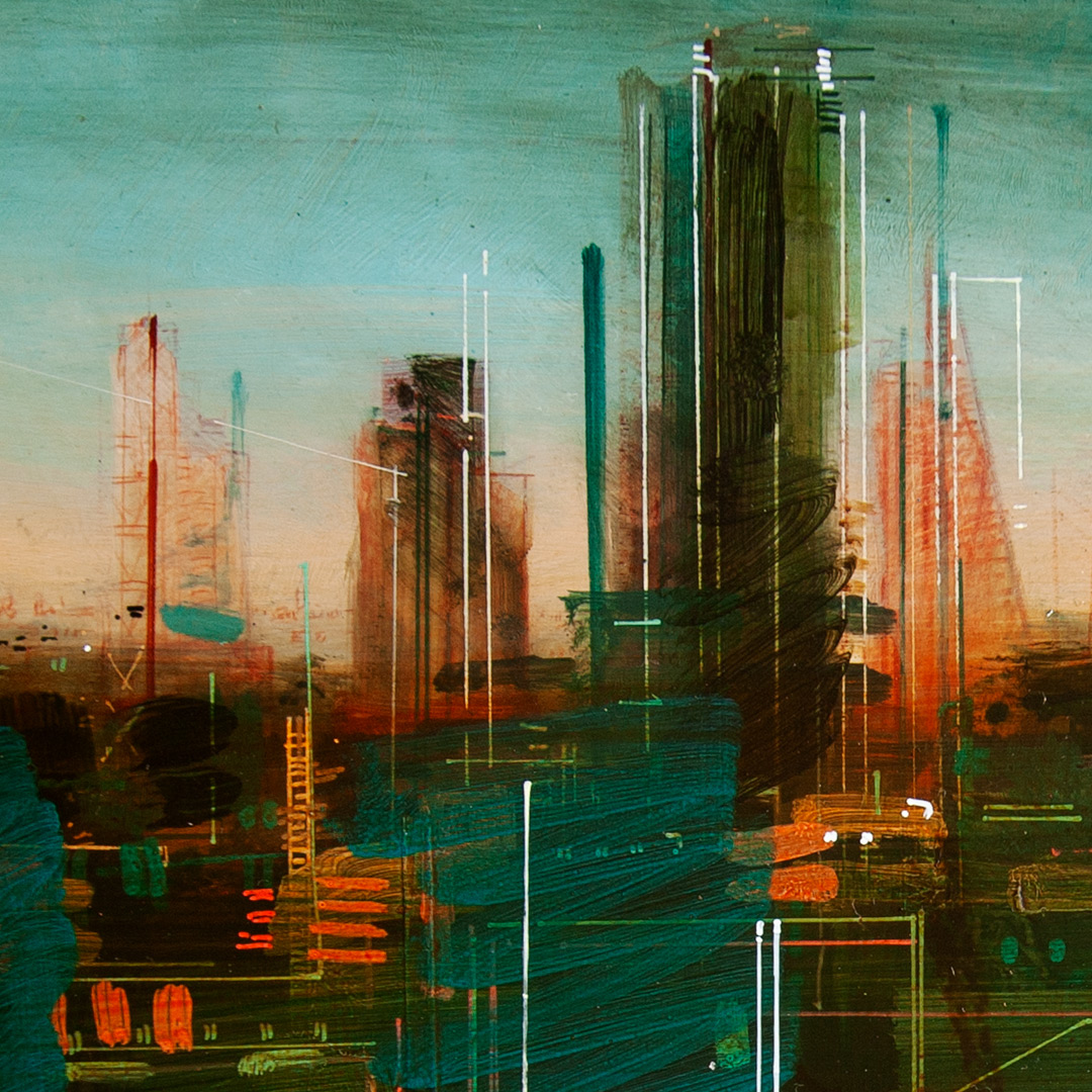 FarrellartVR's tweet image. #wip _P_C_B Inspired by the #urbanskyline in combination with Printed #CircuitBoards. Acrylic on #Dibond, 27x40cm
#pcb  #skyline #urskyline #geometricspace #spatialpainting #fineart #urbanlandscape #acrylicpainting #goldenacrylics #christopherfarrell  #architecture #urbanspaces