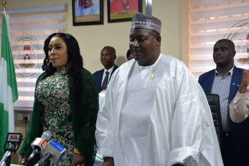 fmha_pa's tweet photo. Photo: Assumption of office of the Honourable Minister of Humanitarian Affairs and Poverty Alleviation,Dr.  @edu_betta on Monday 21st August, 2023, at the Ministry's Conference Room, Federal Secretariat Phase 1, Abuja. https://t.co/JprMAFa0hG