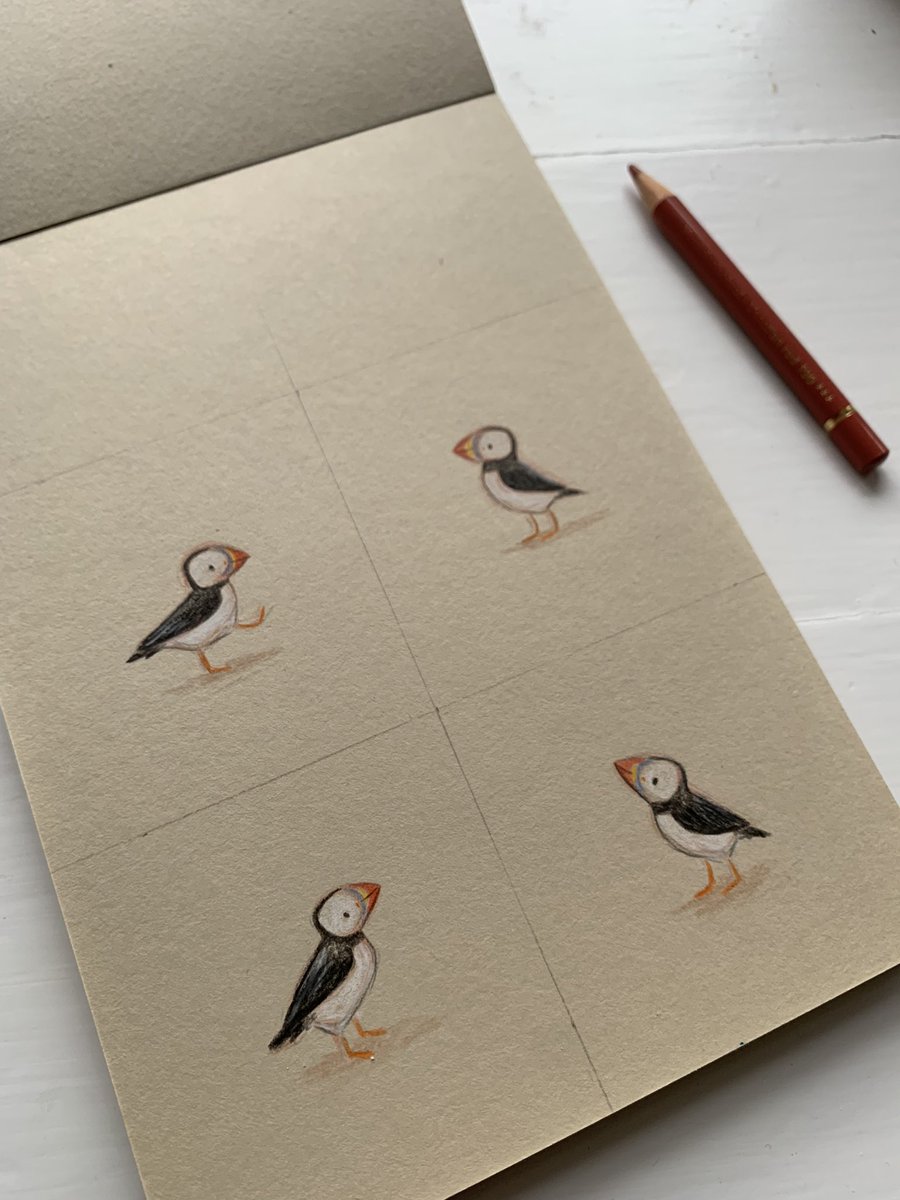 A page of puffins