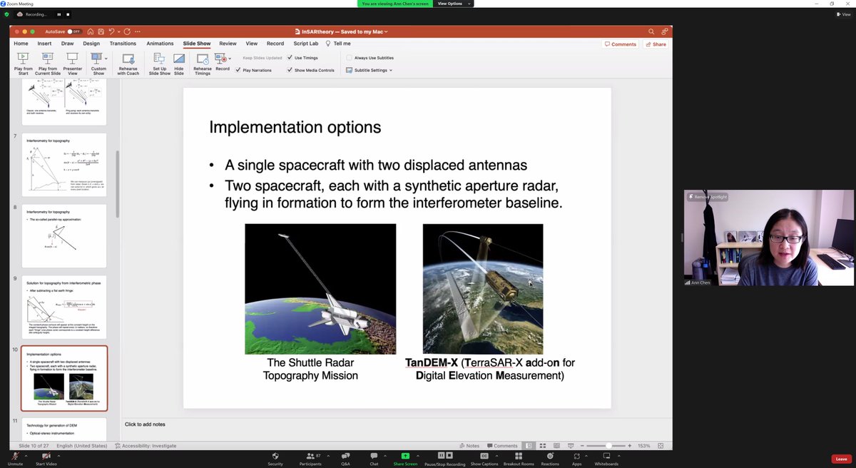 SARevangelist's tweet photo. 🚨InSAR Course Updates🚨
Today is Day #1 of 2023 @EarthScope_sci #InSAR training focusing on #ISCE &amp; #MintPy tools. Currently Ann Chen is talking about InSAR theory. 
🧑🏾‍🤝‍🧑🏻 > 150 attendees
💻: Code @ https://t.co/SSyl1lwJTd
📽️: Recordings @ https://t.co/3TX4GZVpQe
#GoldenAgeOfSAR https://t.co/BFSBLb0Zfu