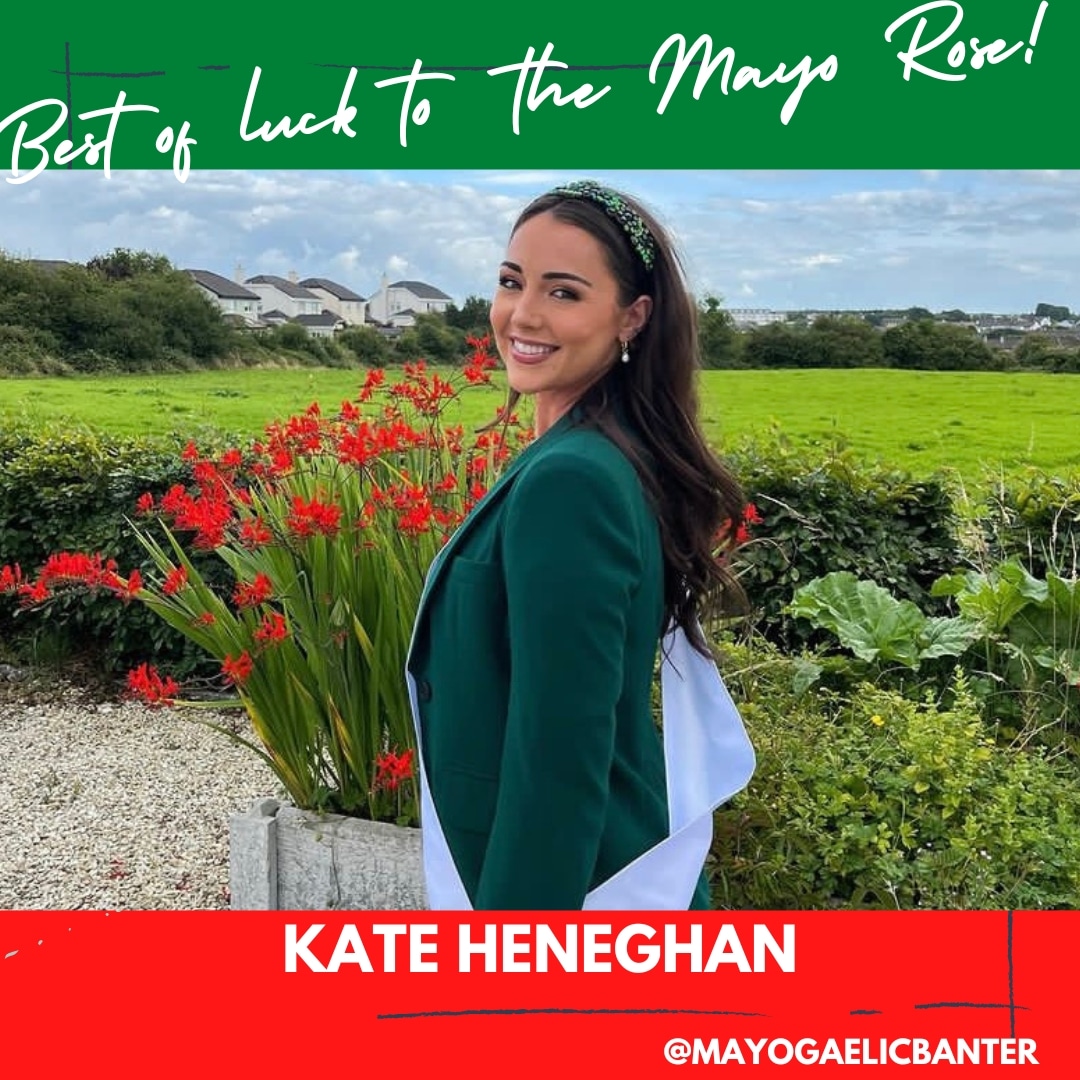 Best of luck to the Mayo Rose Kate Heneghan who appears on TV at the Rose Of Tralee tonight. #roseoftralee #mayorose #countymayo