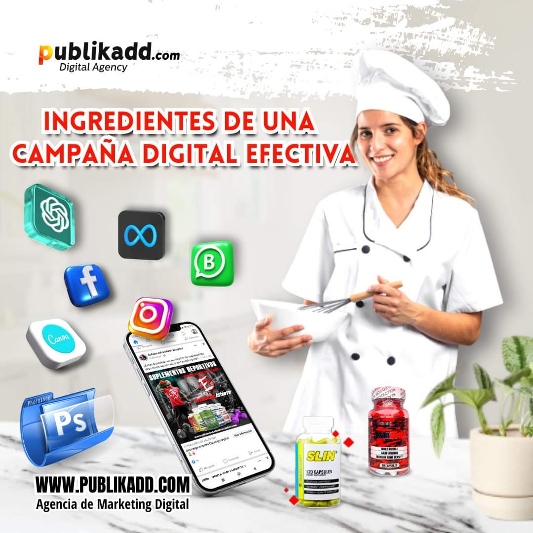 Ingredientes ideales para crear una campaña digital efectiva para tu negocio 👩🏻‍🍳 📱📈

📎 m.facebook.com/story.php?stor… vía @publikadd

#Ecuador #MarketingDigital #SocialMedia #PublicidadOnline #RedesSociales