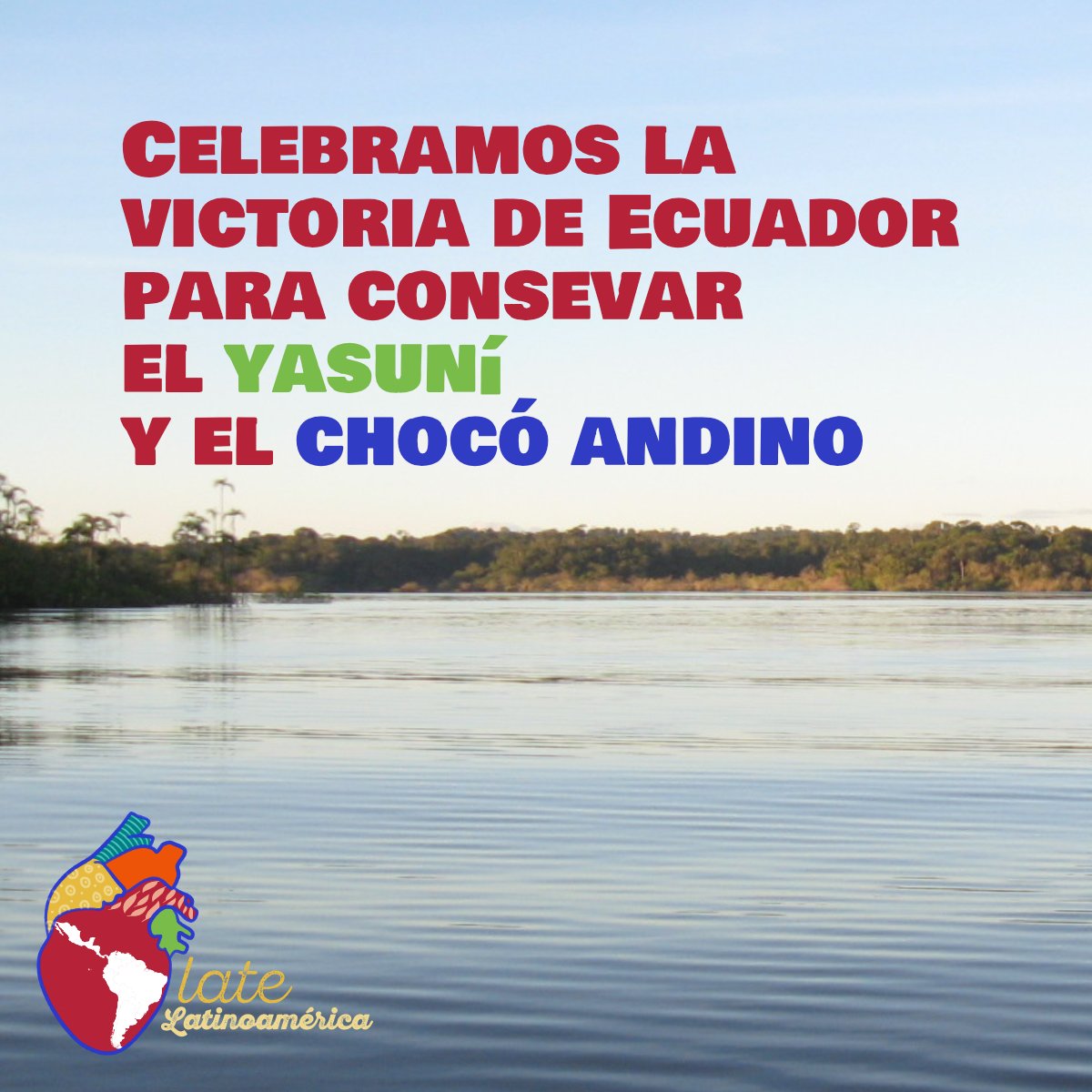 Celebramos la victoria del pueblo ecuatoriano para conservar el #Yasuní y el #ChocóAndino, decisión que deja el #petróleo bajo tierra en el área más biodiversa del mundo y que prohíbe la #minería en uno de los últimos bosques de #Quito.