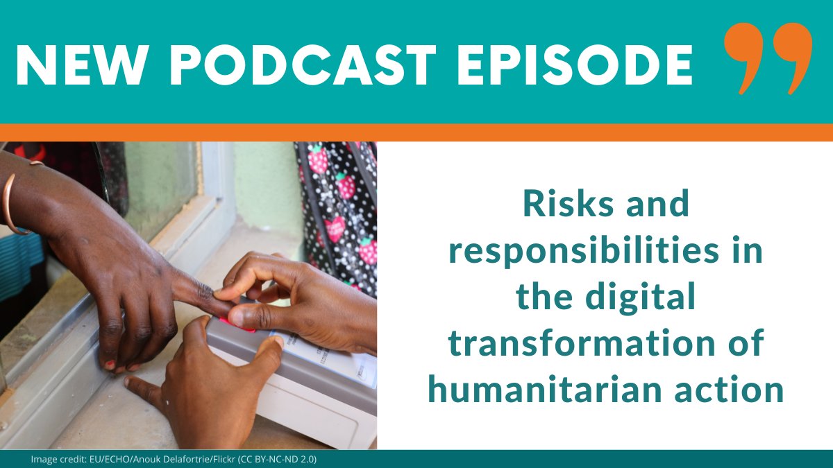 Digital technologies like drones, AI & biometrics have the potential to enhance #humanitarian action. But what are the risks & responsibilities attached? How should these be managed? Tune in to #TalkingHumanitarianism to hear what our panel thinks! 🎧👉bit.ly/digtransformhu…