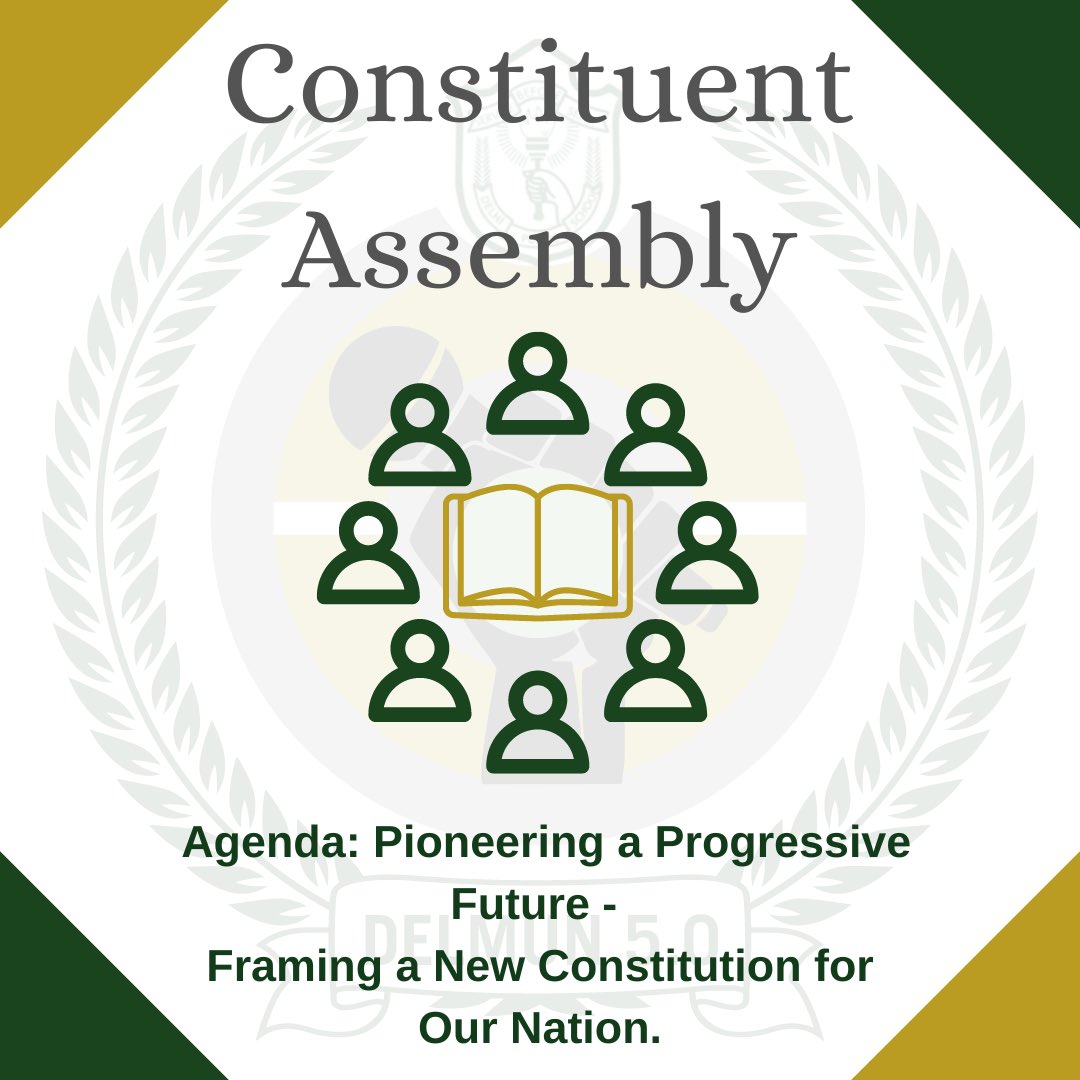 Delmun_5's tweet photo. The supreme law of any country is the Constitution. 
Fourth committee of DELMUN 5.0 provides you with the chance to be a part of the body that frames a new constitution for a fictional nation.
#voiceispower 
#delmun #dpsnagpur #constituentassebly
#mun #modelunitednations 
#YOUTH https://t.co/jXg5uR21uG