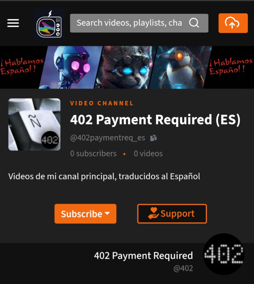 402 Payment Required (@402paymentreq) on Twitter photo He creado un nuevo canal en <a href="/bitcoinTV/">BitcoinTV.com</a> (Youtube no) donde voy a publicar material en Español. No prometo nada, porque traducir y adaptar los vídeos que ya he producido es un trabajo tedioso, incluso traumático. Pero iré colgando cosillas poco a poco. 😓
bitcointv.com/c/402paymentre… He creado un nuevo canal en <a href="/bitcoinTV/">BitcoinTV.com</a> (Youtube no) donde voy a publicar material en Español. No prometo nada, porque traducir y adaptar los vídeos que ya he producido es un trabajo tedioso, incluso traumático. Pero iré colgando cosillas poco a poco. 😓
bitcointv.com/c/402paymentre…