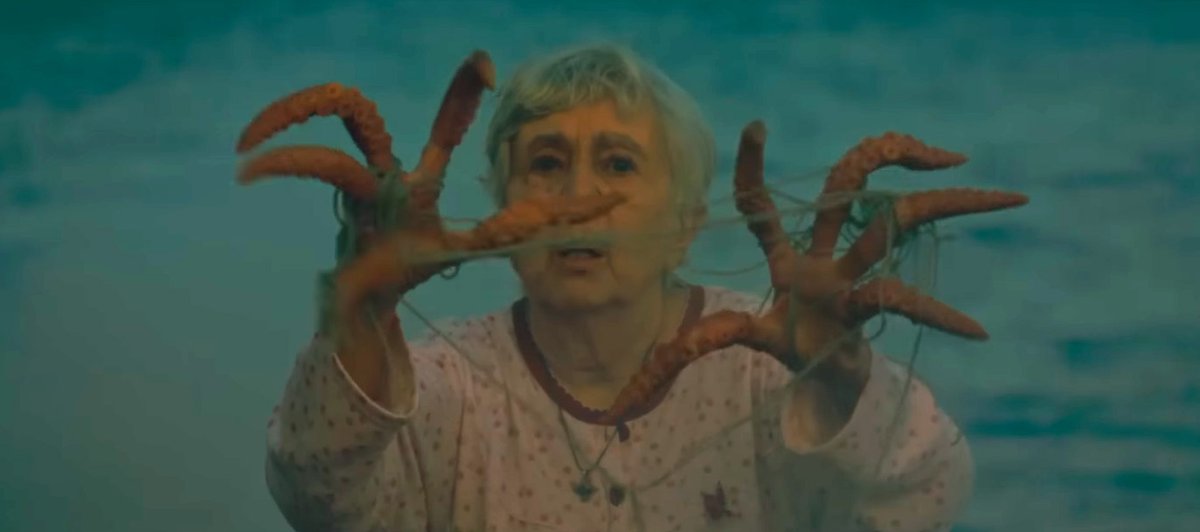 Creepy tentacle hands Greek grandma invites you to experience this horror comedy! 🦑😱 Ha ha. #Minore #horror