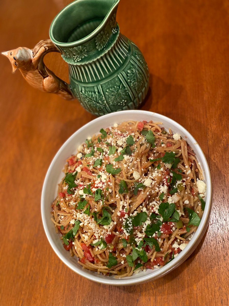 A Perfect 10 Classic: Foolproof Fideo with Spicy Tomato Sauce!
This homemade Mexican rice and beans, cheese and onion enchiladas, and salsa always blows me away. Yum! (Check it out on page 141 of my book.)
aperfect10cookbook.com

#fideorecipe #mexicanfood #perfect10cook
