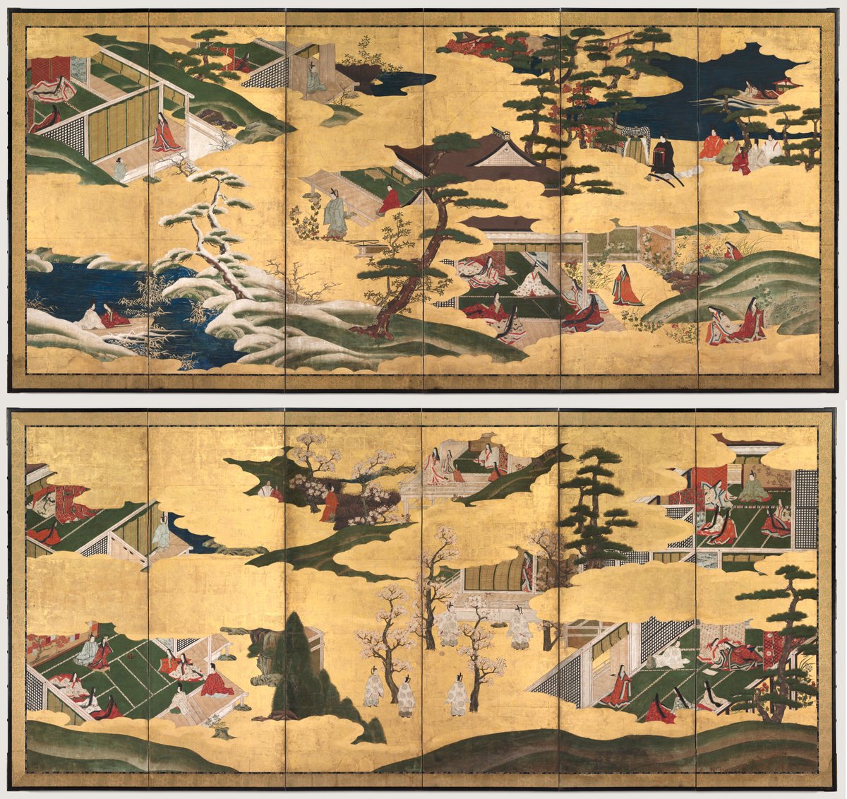 Scenes from the Tale of Genji, late 1700s