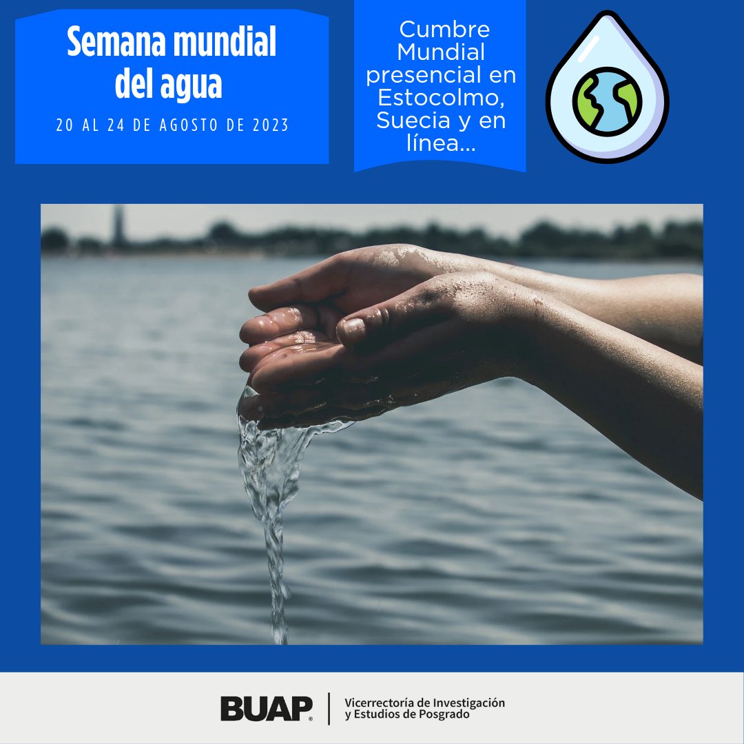 viepbuap's tweet photo. Los países integrados a la @ONU_es afinarán la Agenda de acción del Agua para proponer soluciones y estratégias para la demanda de uno de los recursos naturales más importantes del planeta. 🌎🏞️💦
#VIEPBUAP #WWWeek #BUAP https://t.co/AGlqJ3pVvH