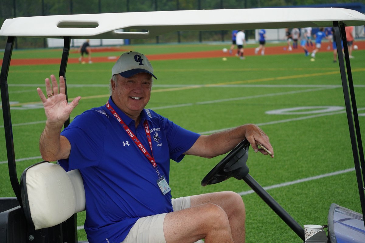 LarrySidelines's tweet image. I spotted Jon Roth today, enjoying his last first day of sports practices as athletic director for @GrandIslandCSD. He's retiring after serving Viking athletes, teams, and fans for 50 years. Congrats, Jon. And thank you for supporting Larry Sidelines from the very beginning.