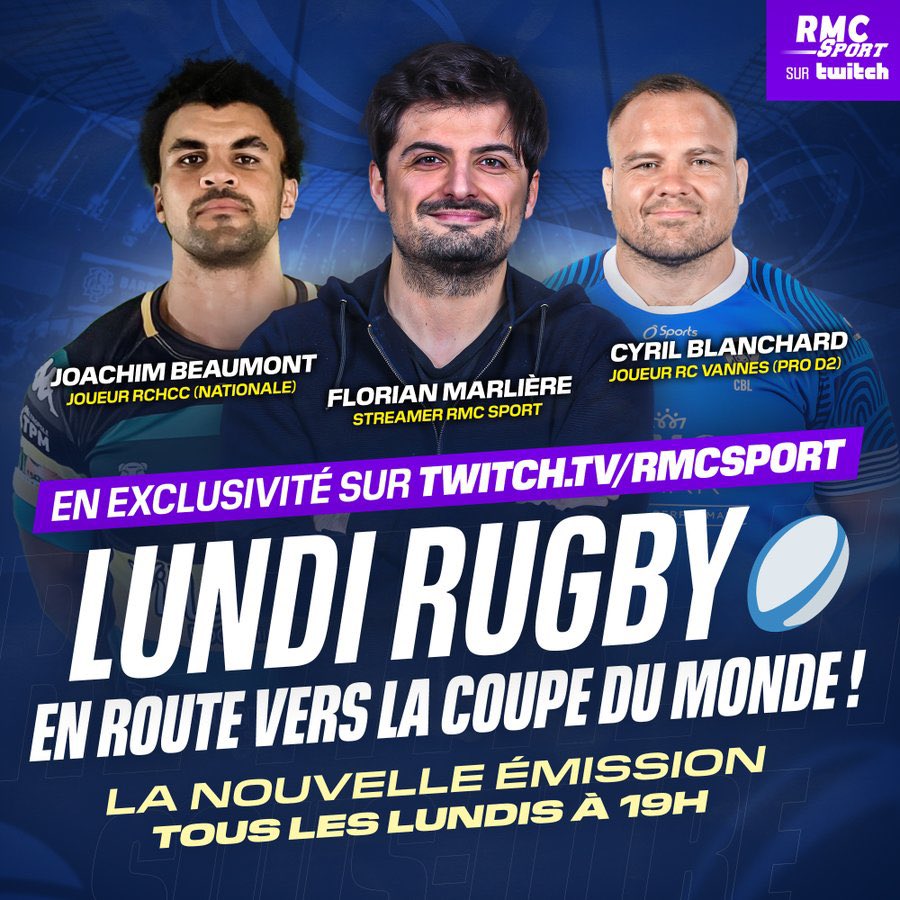 TamerlanXIV's tweet photo. Le replay de Lundi Rugby est dispo : https://t.co/xctsFrMiPL !

🇫🇷 La liste des 33 !

🇳🇿 Notre compo pour les Blacks 

🔴 L’arbitrage en question (Farrell, Palu)

👨‍❤️‍👨Du débat et des anecdotes de Cyril Blanchard du @RugbyClubVannes, et de Joachim Beaumont, capitaine du @RCHCCrugby https://t.co/9Zz9aiczx6