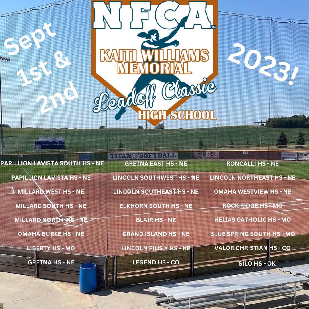 We are just 10 days away from the Nebraska <a href="/NFCAorg/">National Fastpitch Coaches Association</a> Leadoff Classic! Come out and see some of the best high school softball played! Games will be played at Papillion Landing softball complex Sept 1st &amp; 2nd‼️ 
#NFCALeadoffClassic #NebraskaSoftball