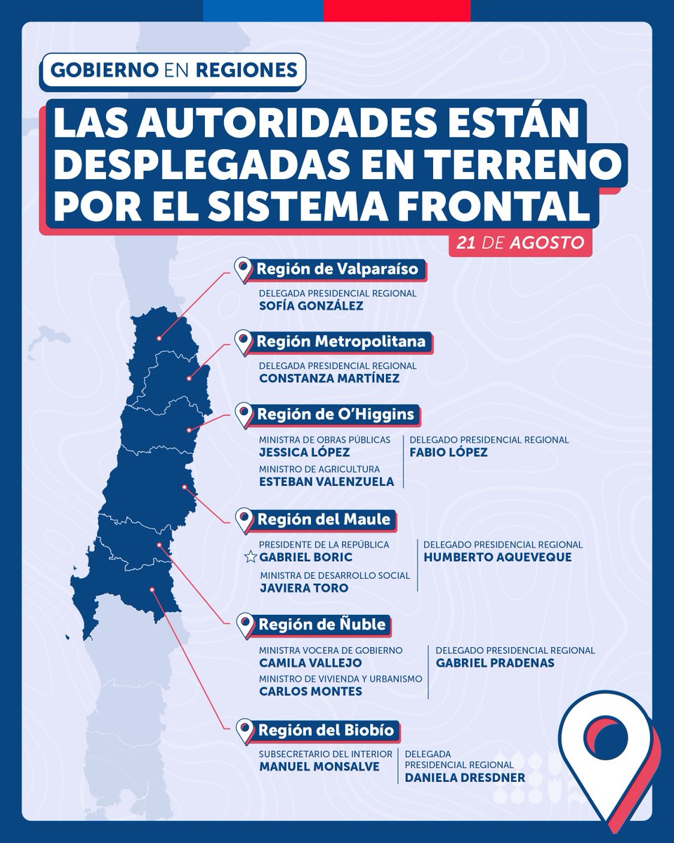 GobiernodeChile's tweet photo. Nuestras autoridades están con las botas puestas trabajando en terreno, en las distintas regiones afectadas por el #SistemaFrontal. Como Gobierno estamos presente con las personas. https://t.co/N52A9URFnl
