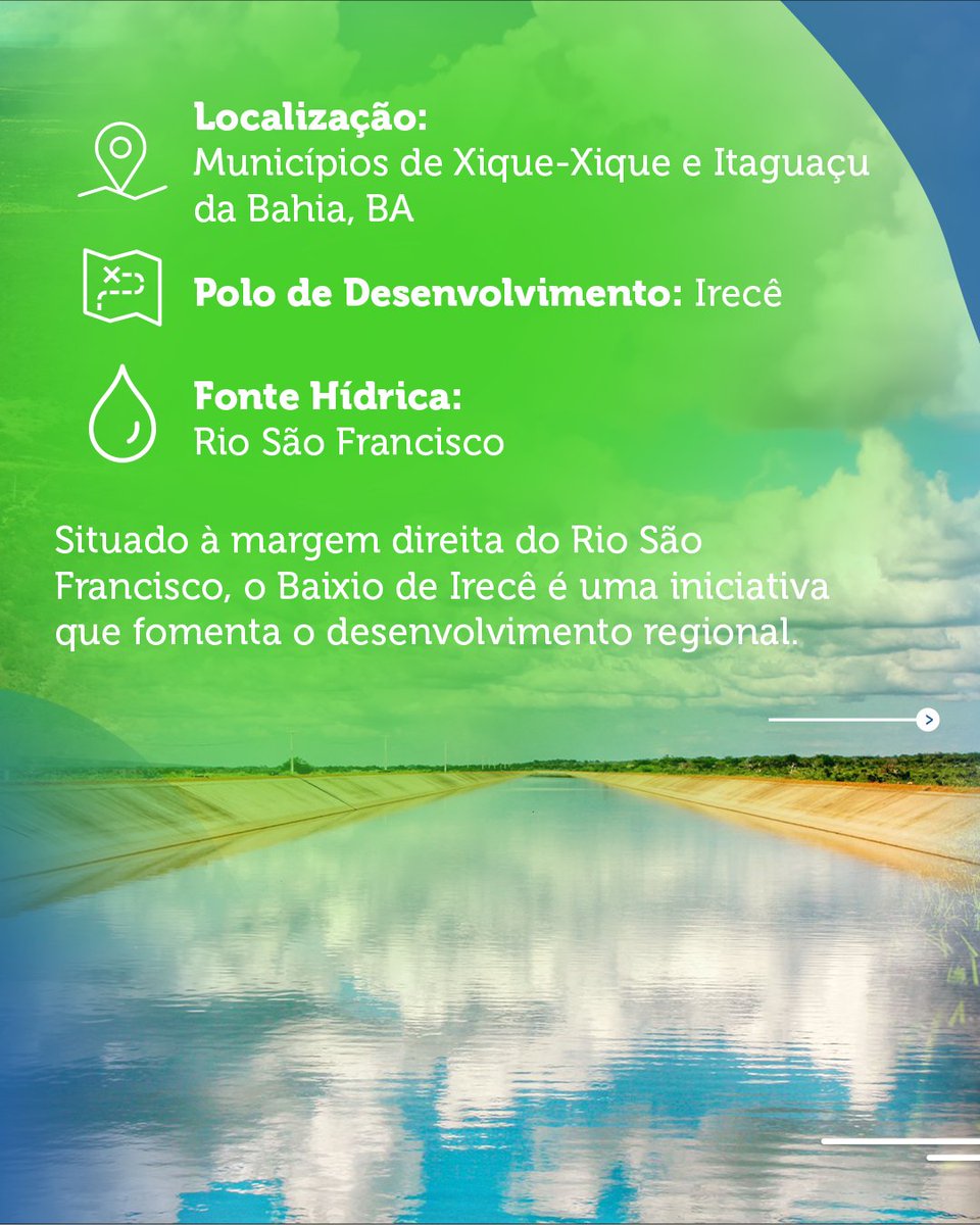 codevasf's tweet image. 🌱🌟 No Médio São Francisco baiano, a #Codevasf está transformando áreas em oásis de produção com o Projeto de Irrigação Baixio de Irecê, destacando cultivos como melancia e impulsionando desenvolvimento local.
Confira!
#SãoFrancisco #BaixioDeIrecê #AgriculturaIrrigada 🌿👉